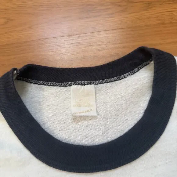 Vintage 70's Kennedy Space Center Florida USA White Ringer Tee Shirt Sz Large - Picture 3 of 9